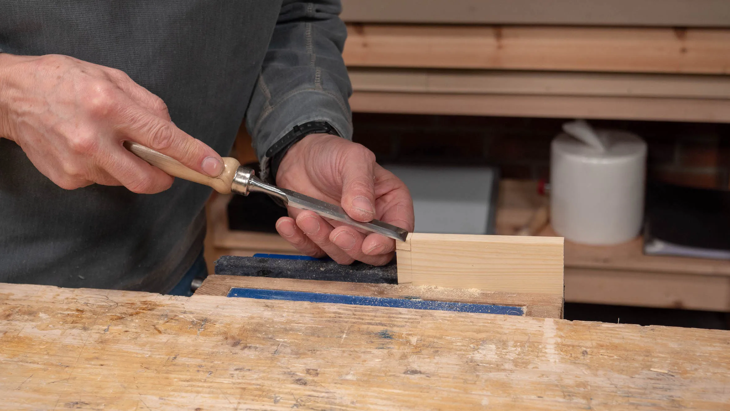 Create a relief before sawing off the waste pieces