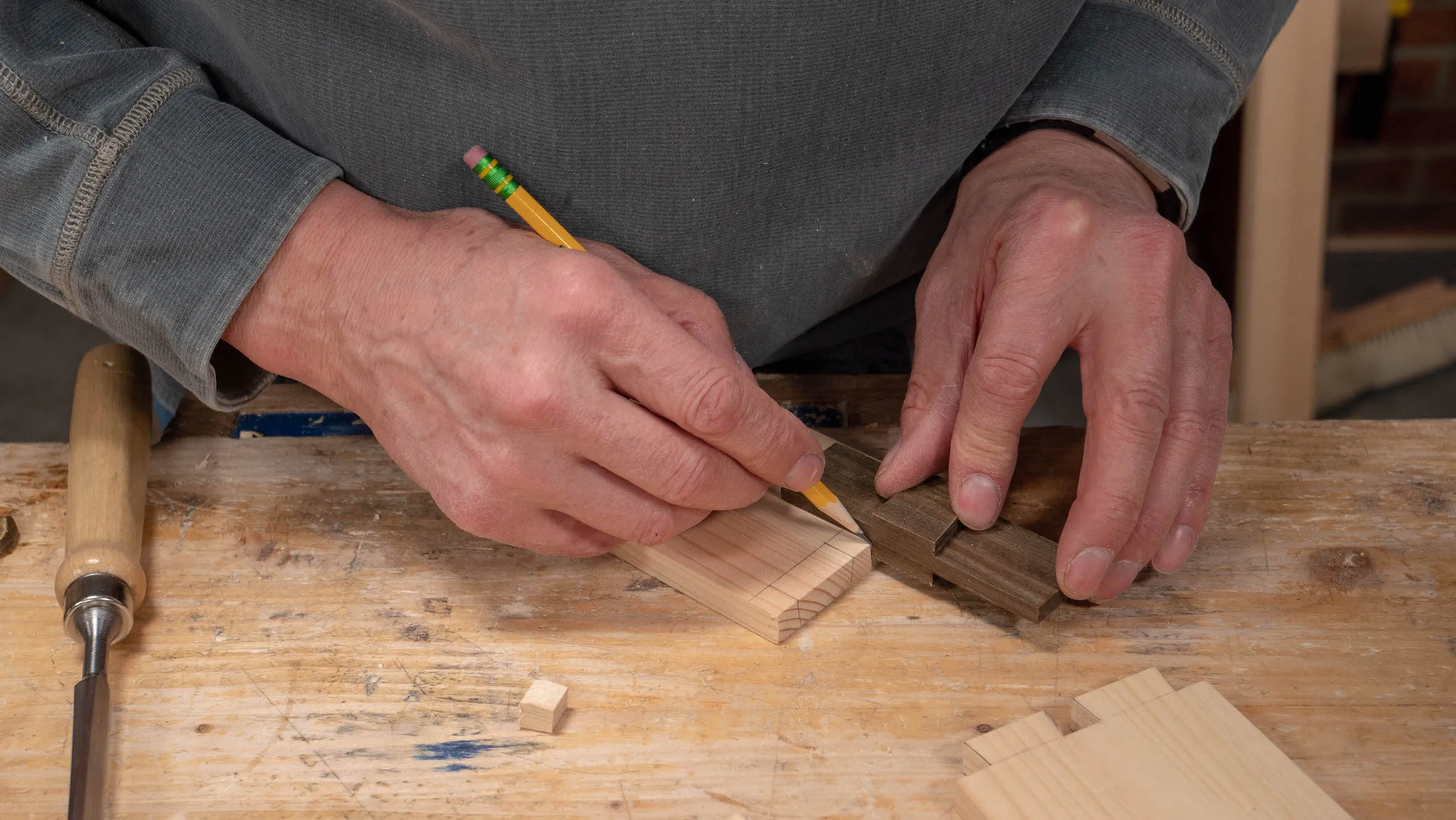 Square these lines down to your depth line