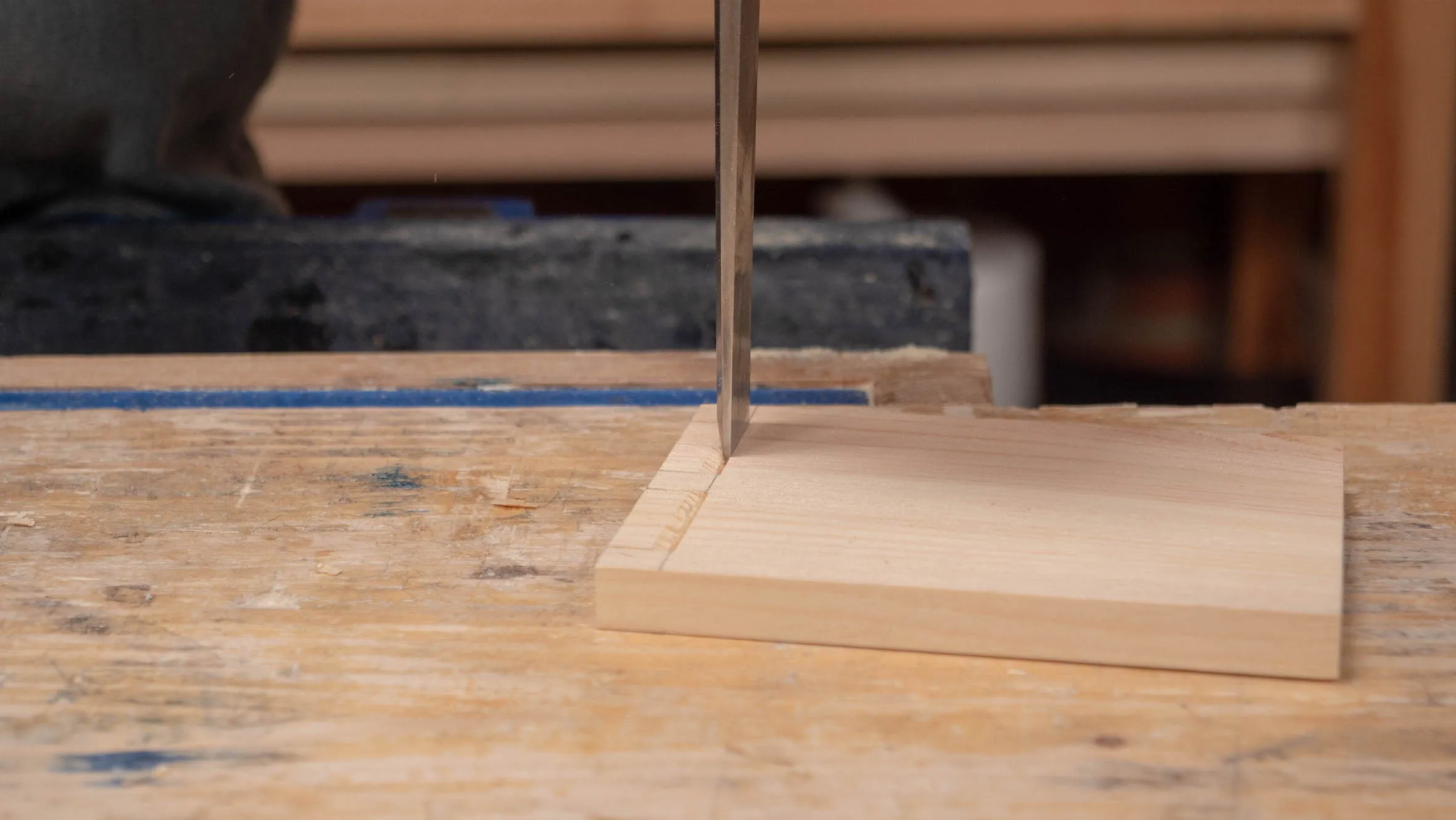 Check that you are perfectly aligned with your knifewall