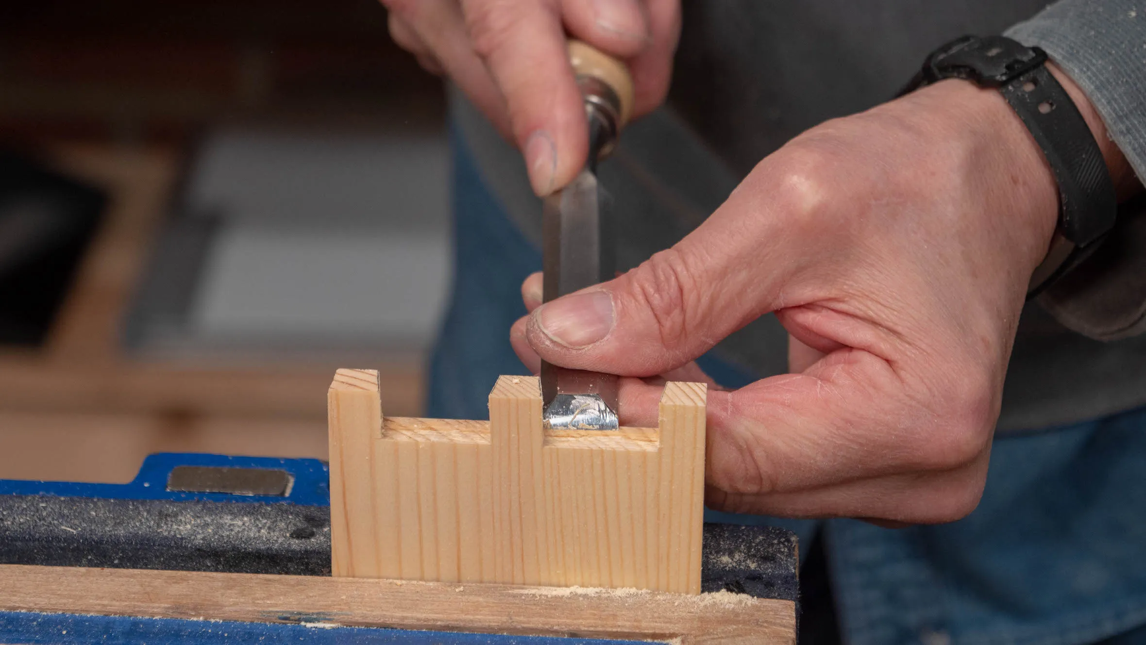 Avoid undercutting as you clean up the shoulders