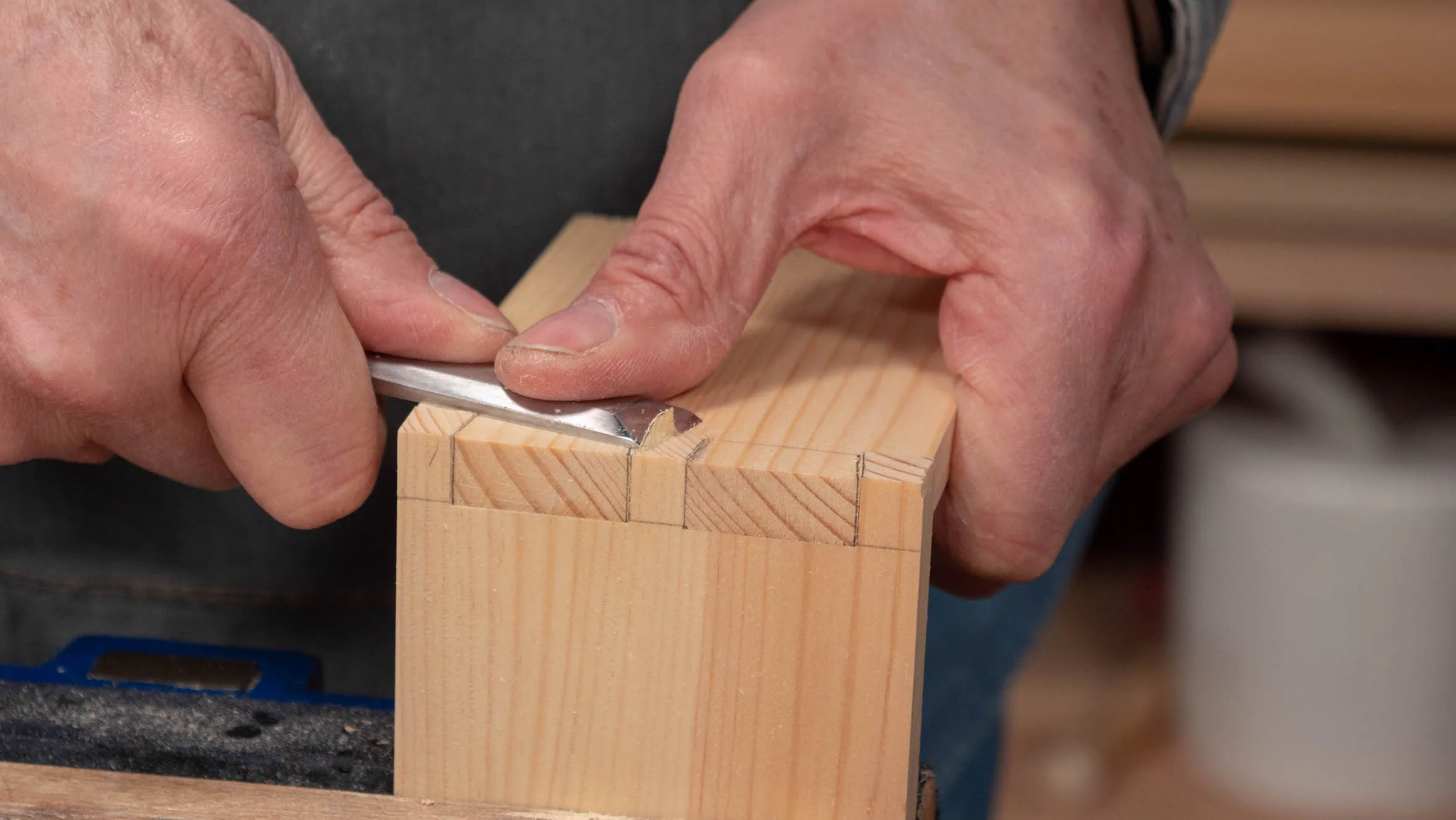 Pare any protruding nubs with a very sharp chisel