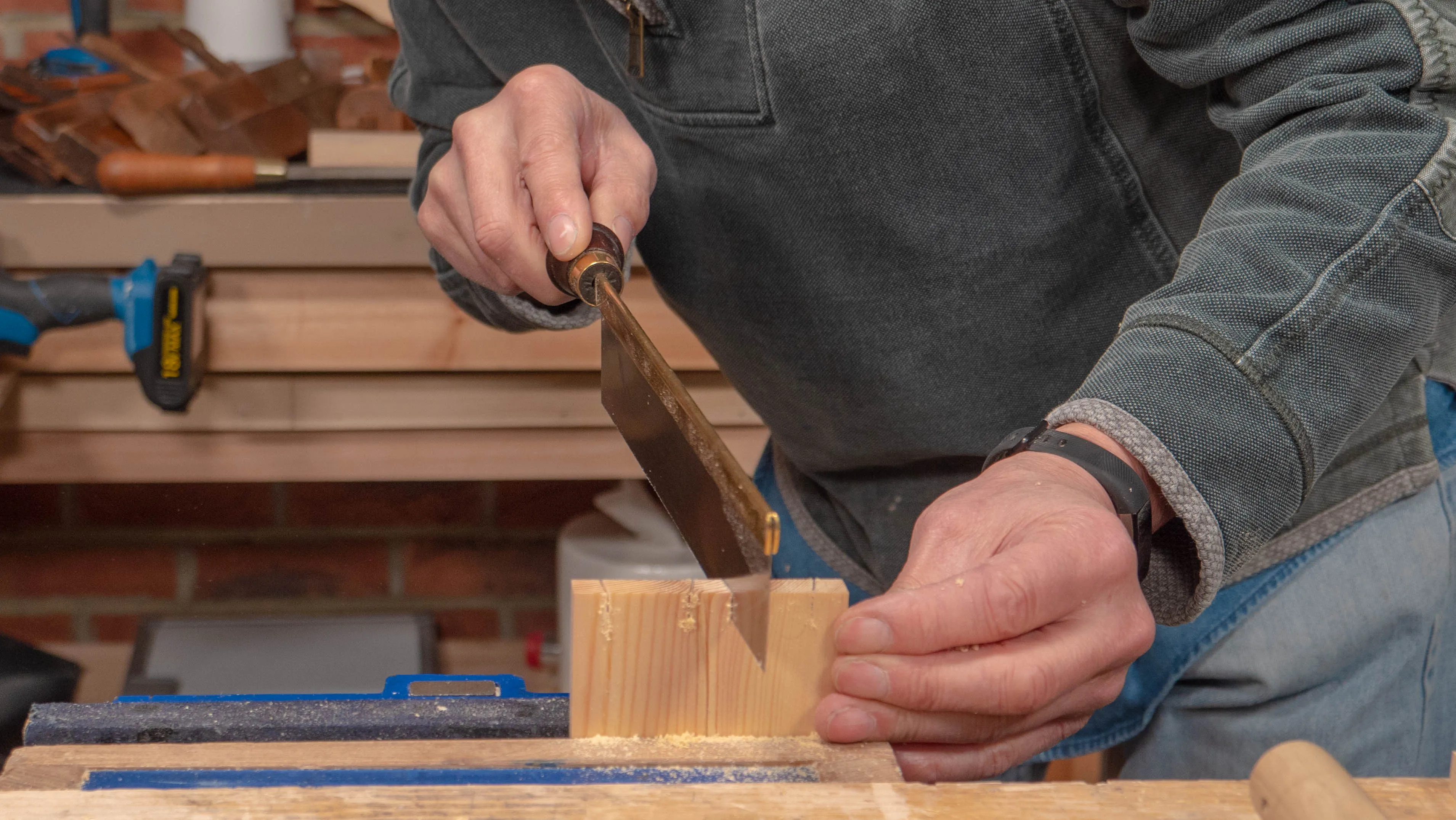 Remember to cut on the waste side of the lines