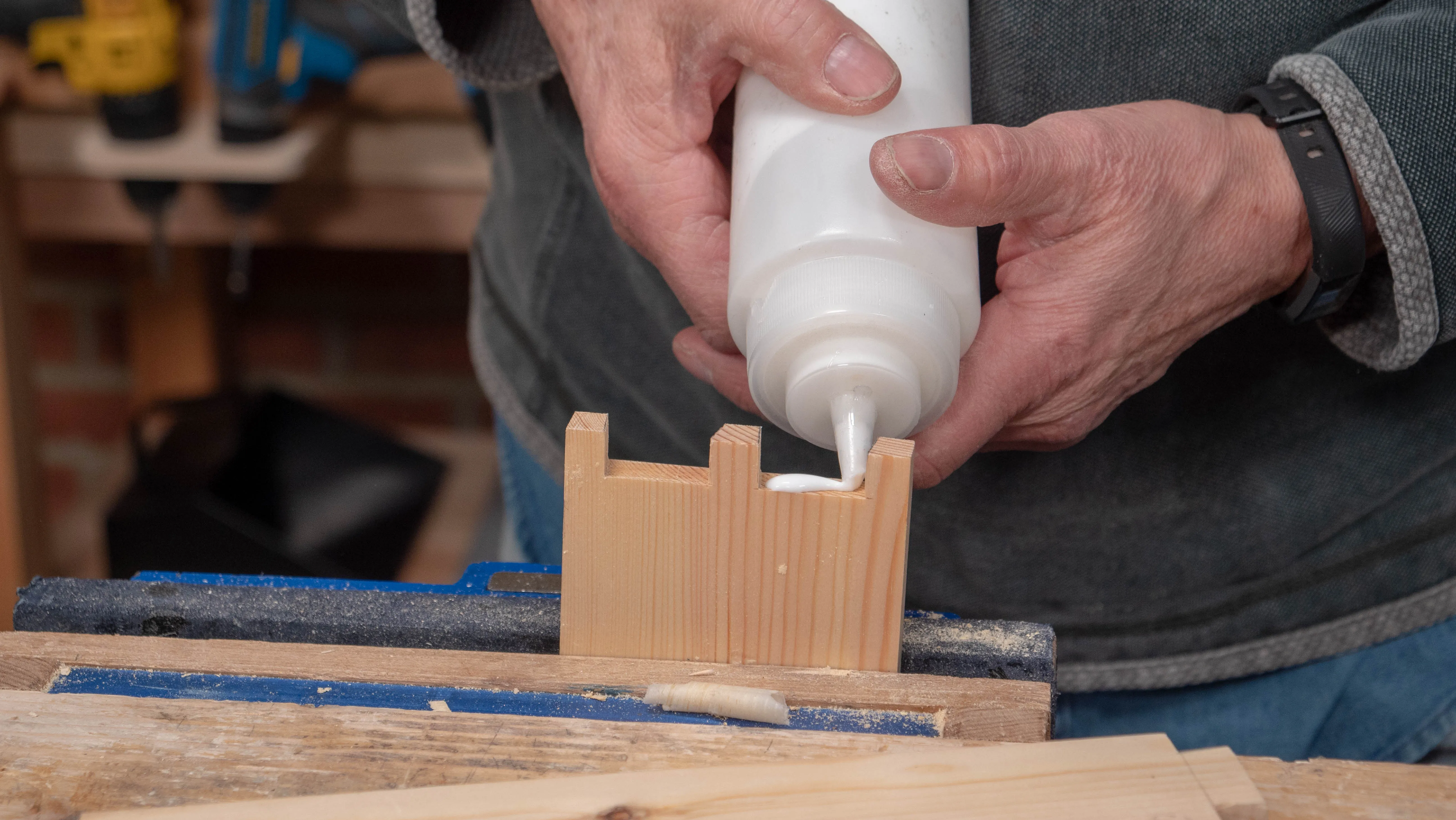 Apply a small amount of glue - this was too much