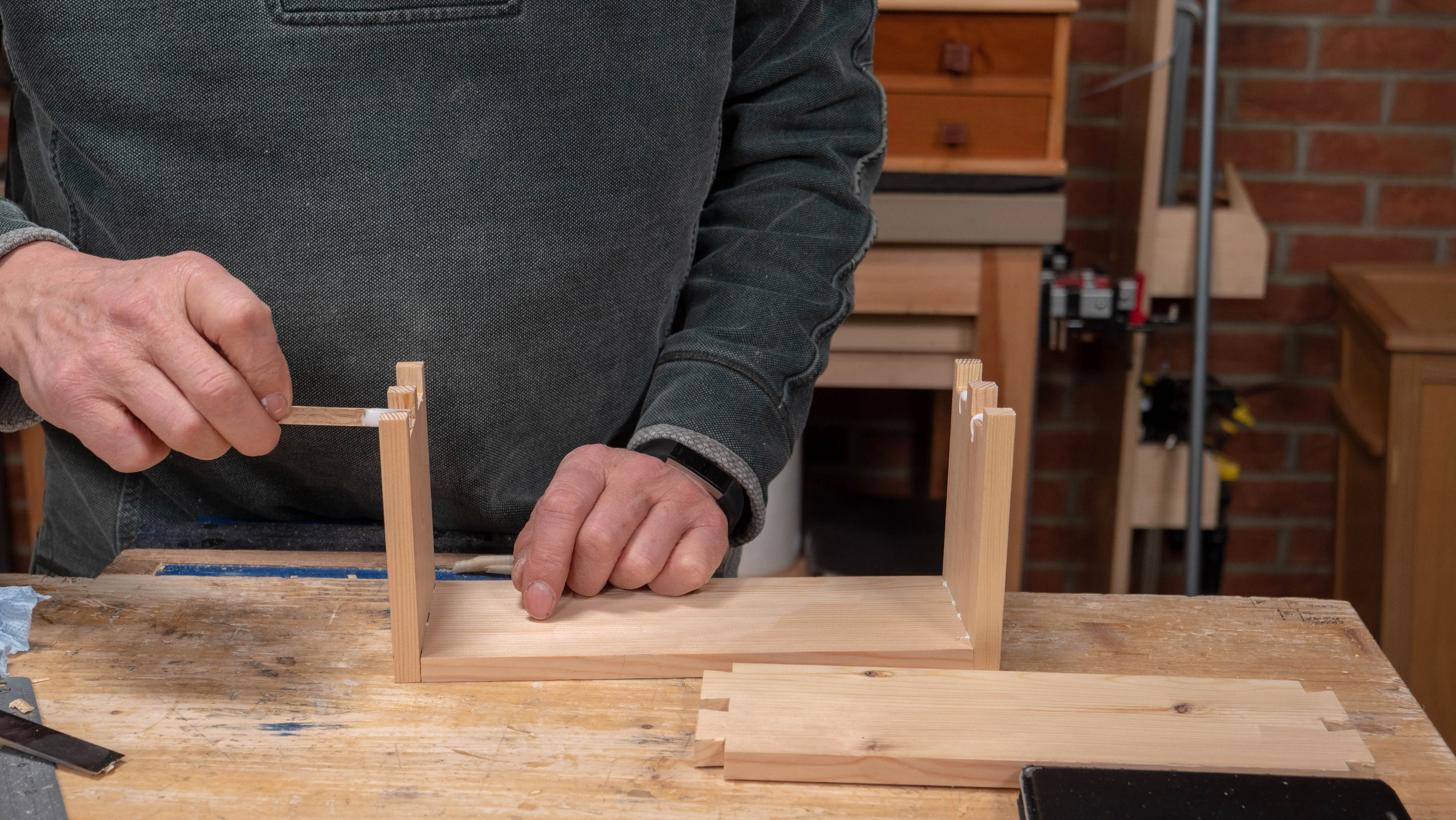 Leave the final tail piece for the end