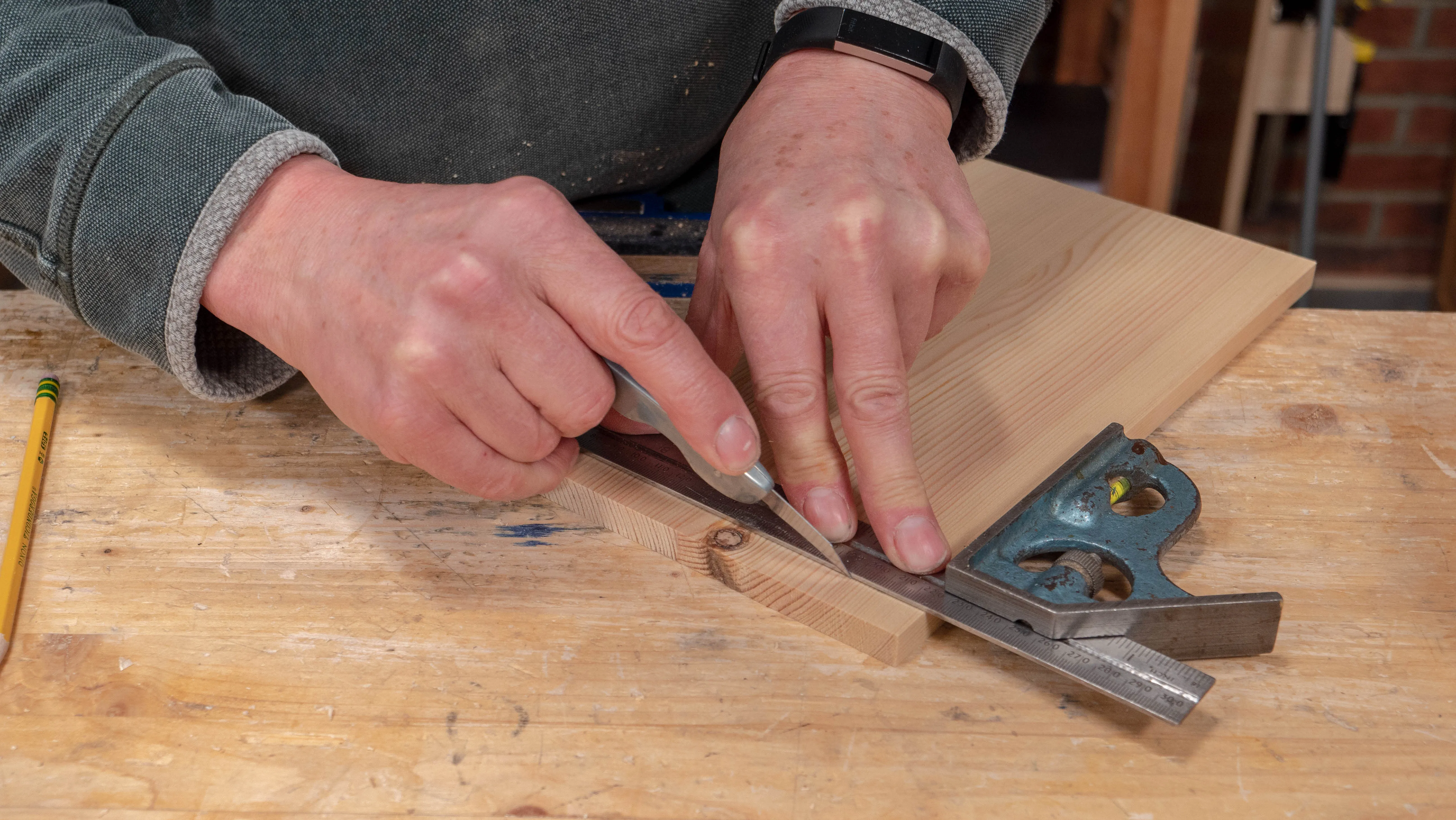 Square a knifewall across the board all the way around