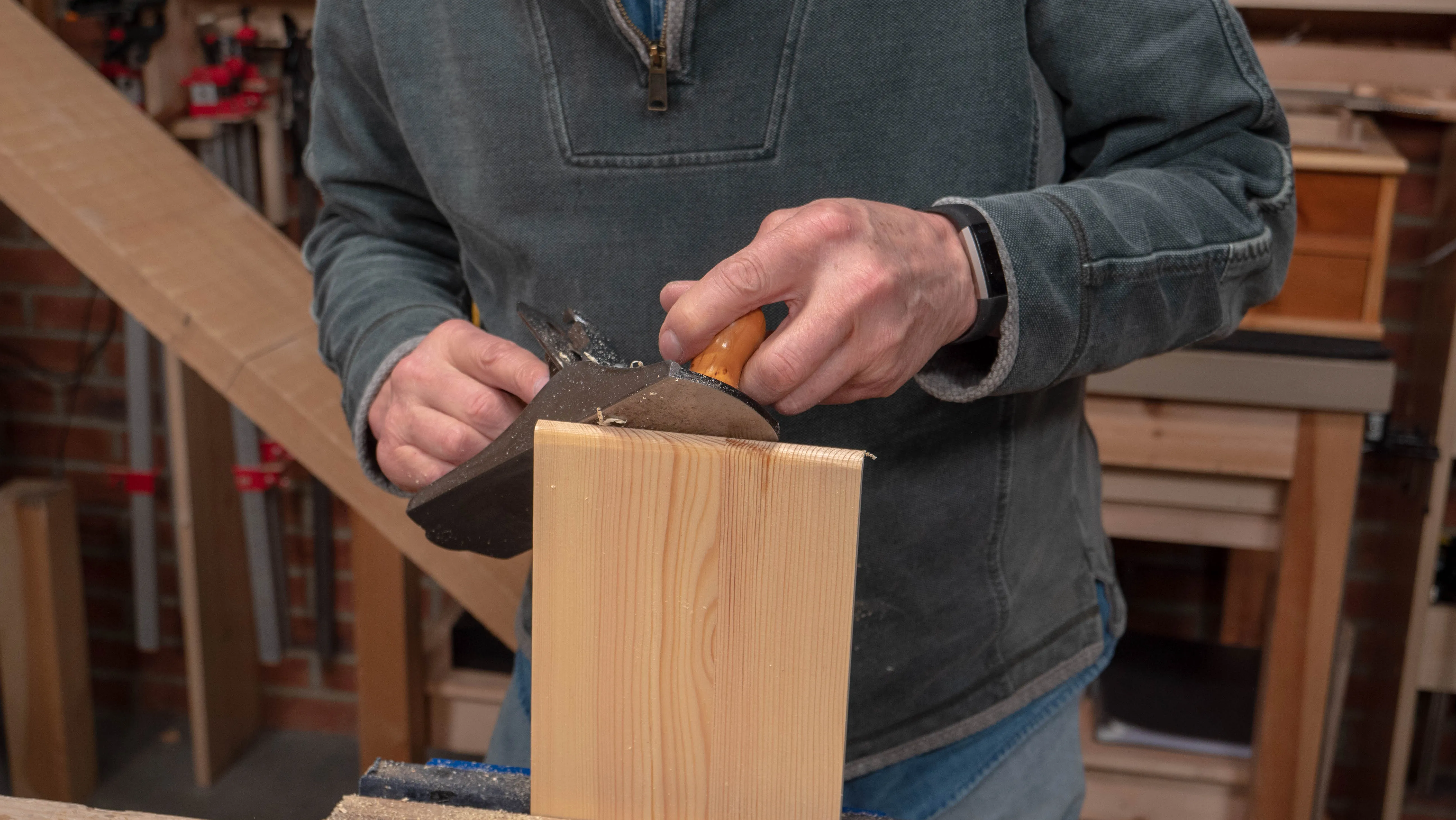 Work your way around the initial chamfer with a fine set