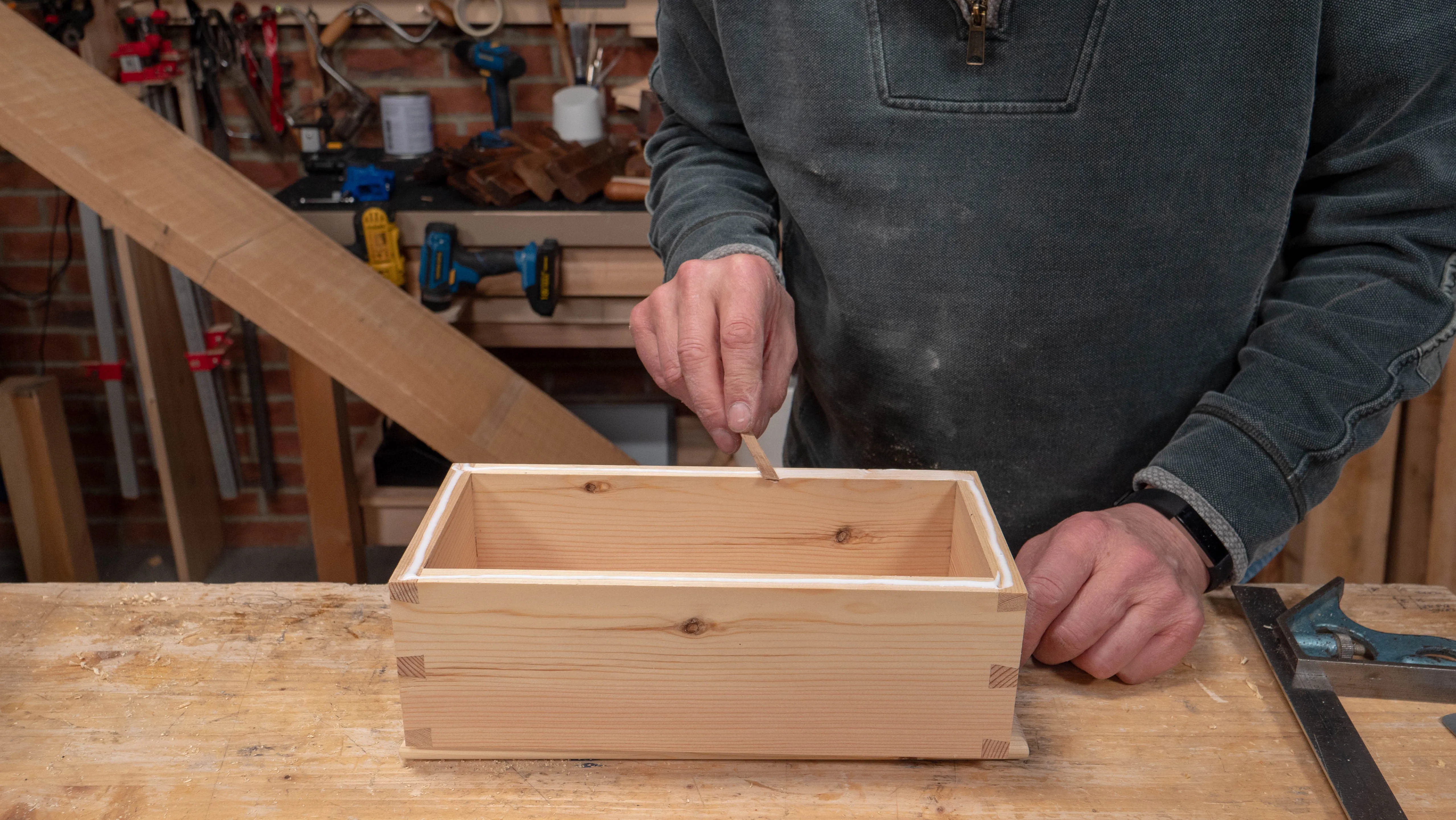 Spread evenly with a glue stick