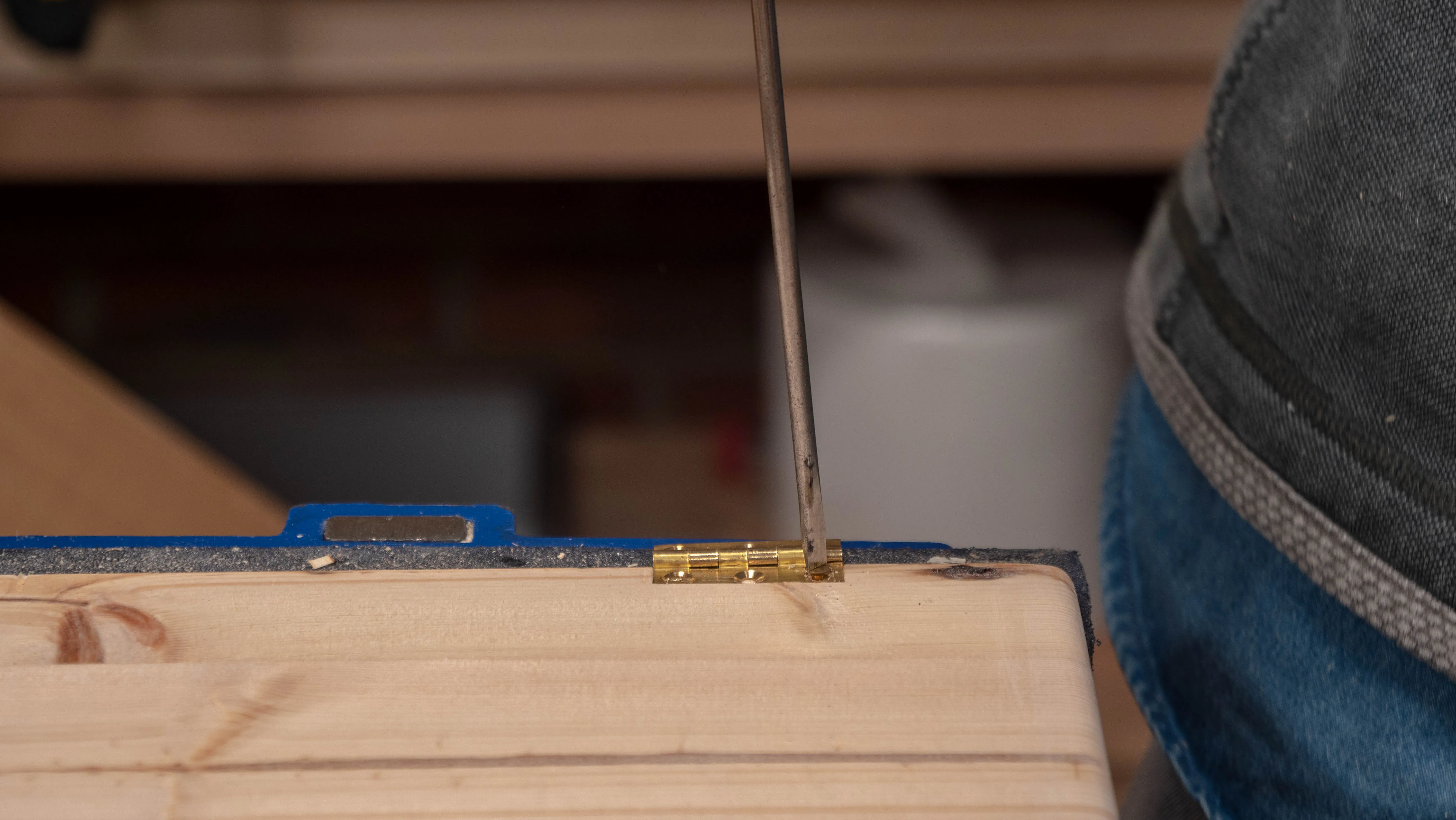 Carefully drive the screws in