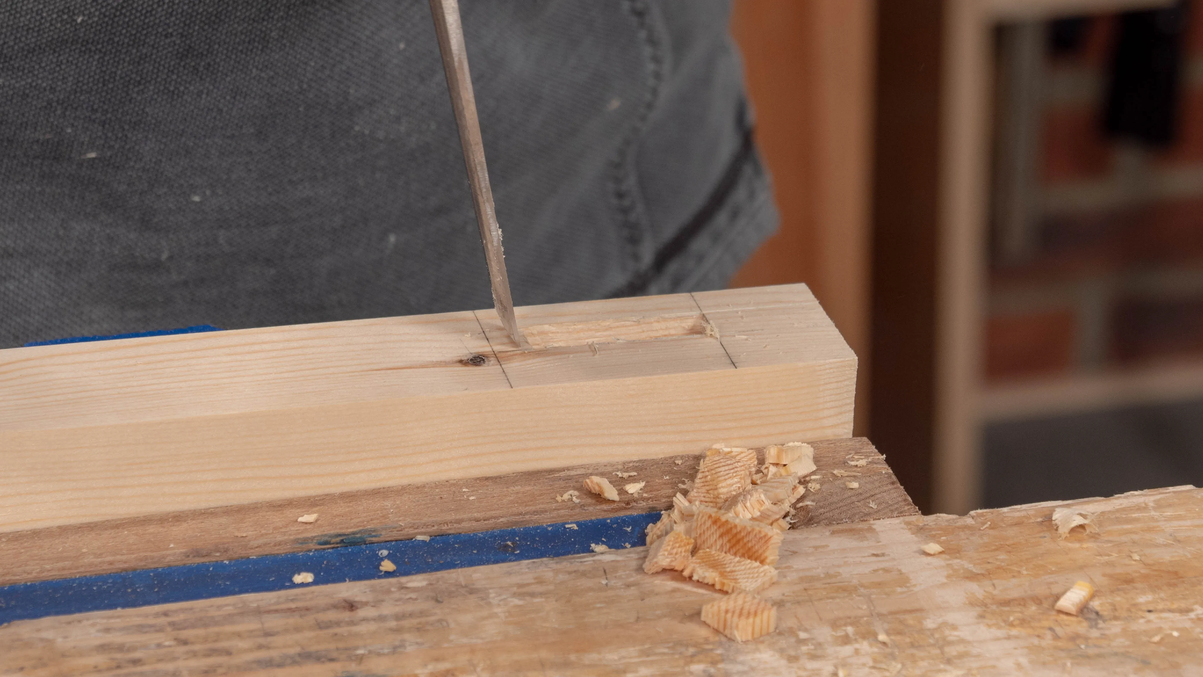 Take care as you approach the bottom end. Any gaps here will be visible when the joint is together.