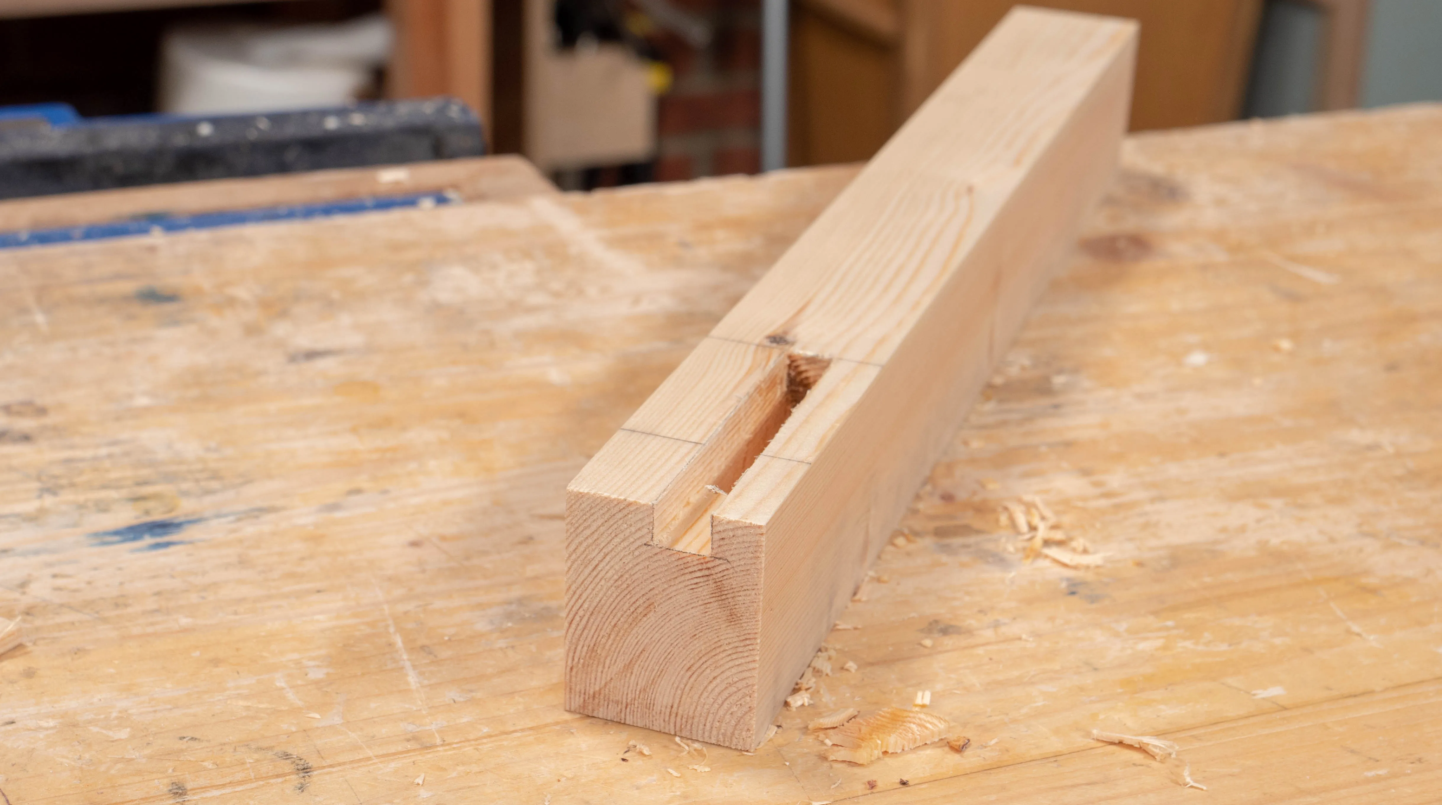 The finished haunched mortise