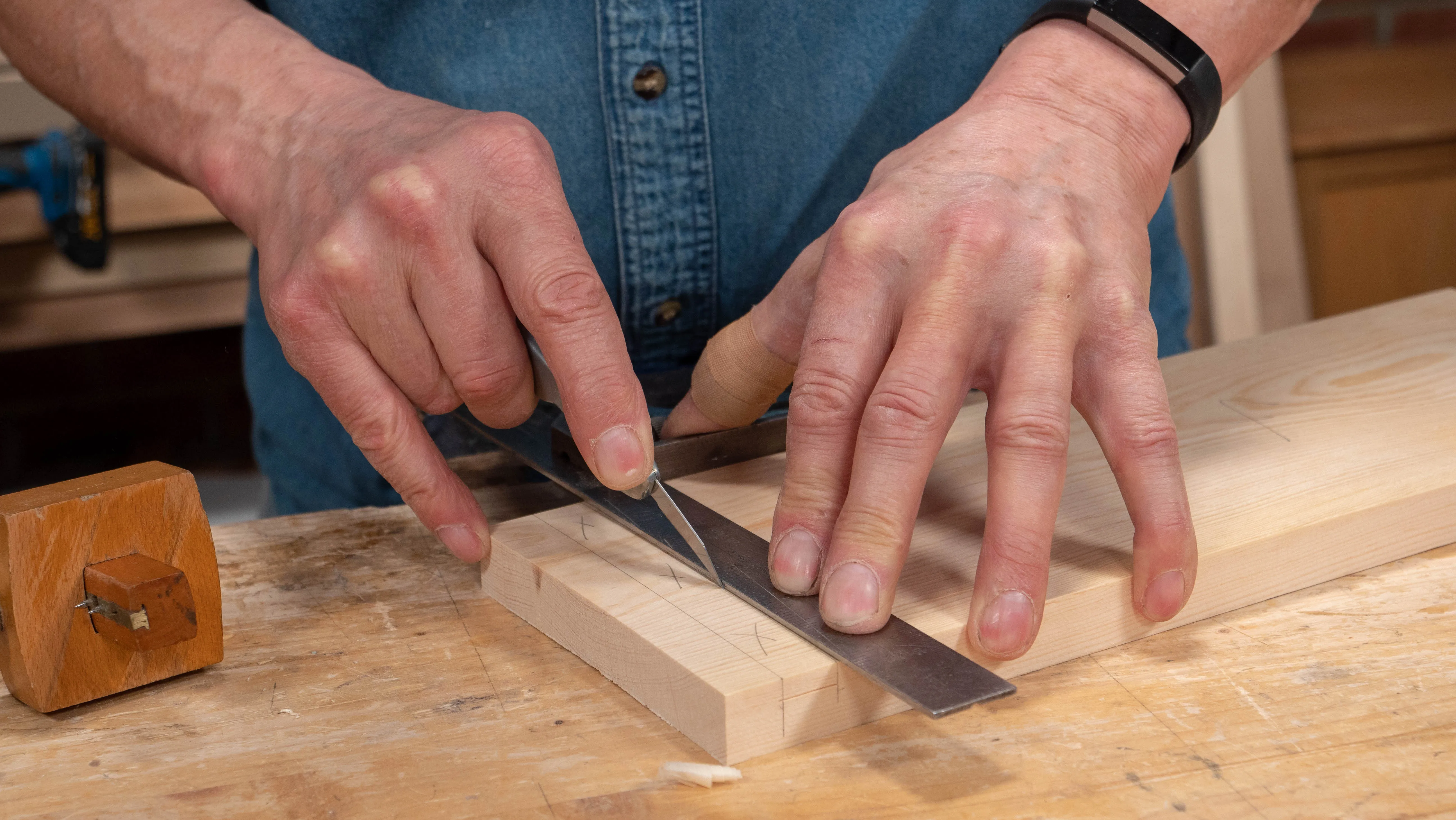 Ensure your square is secure and well registered on a trued edge