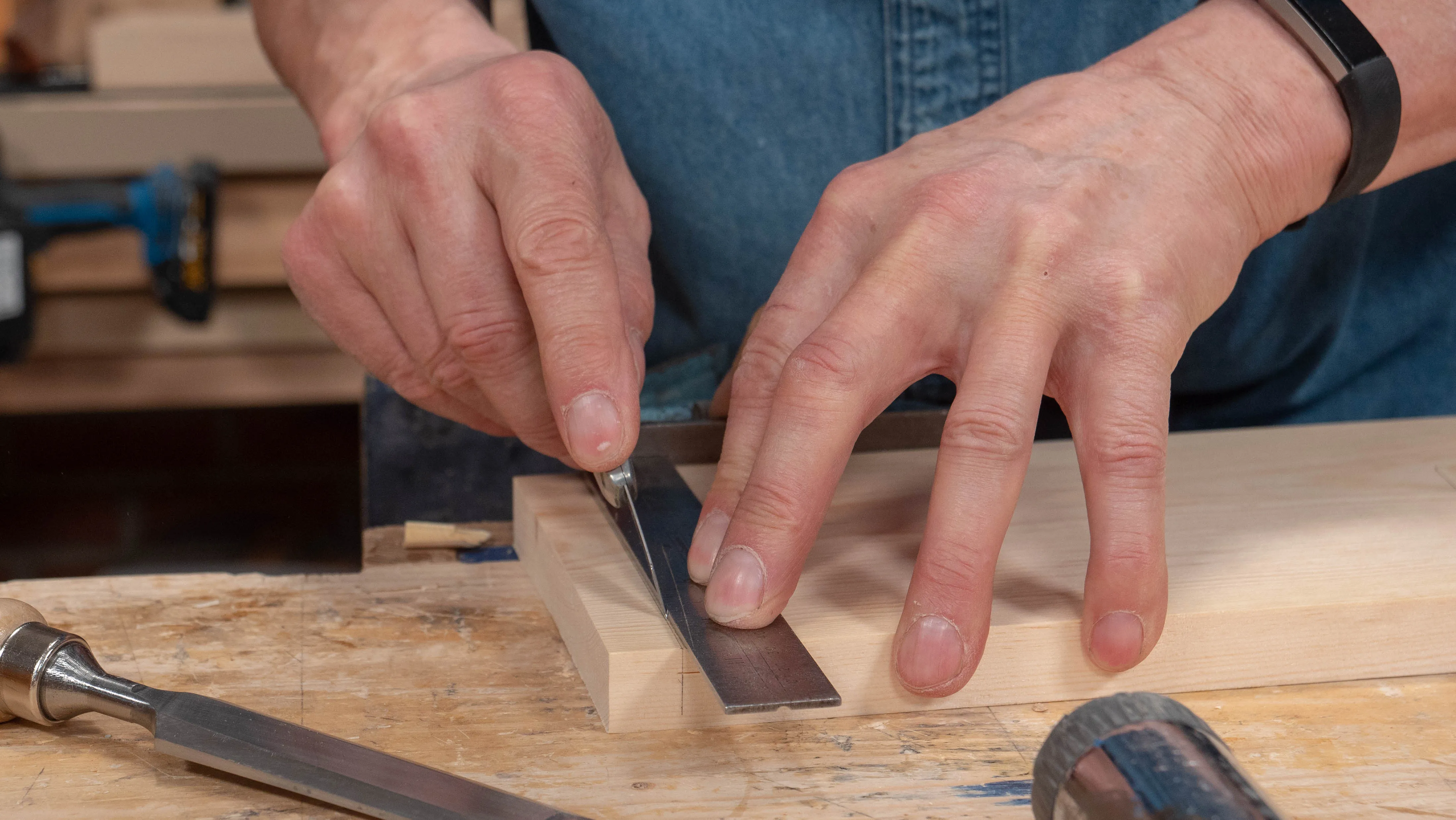 Go with a very light knifewall since the bruising is going on the good wood