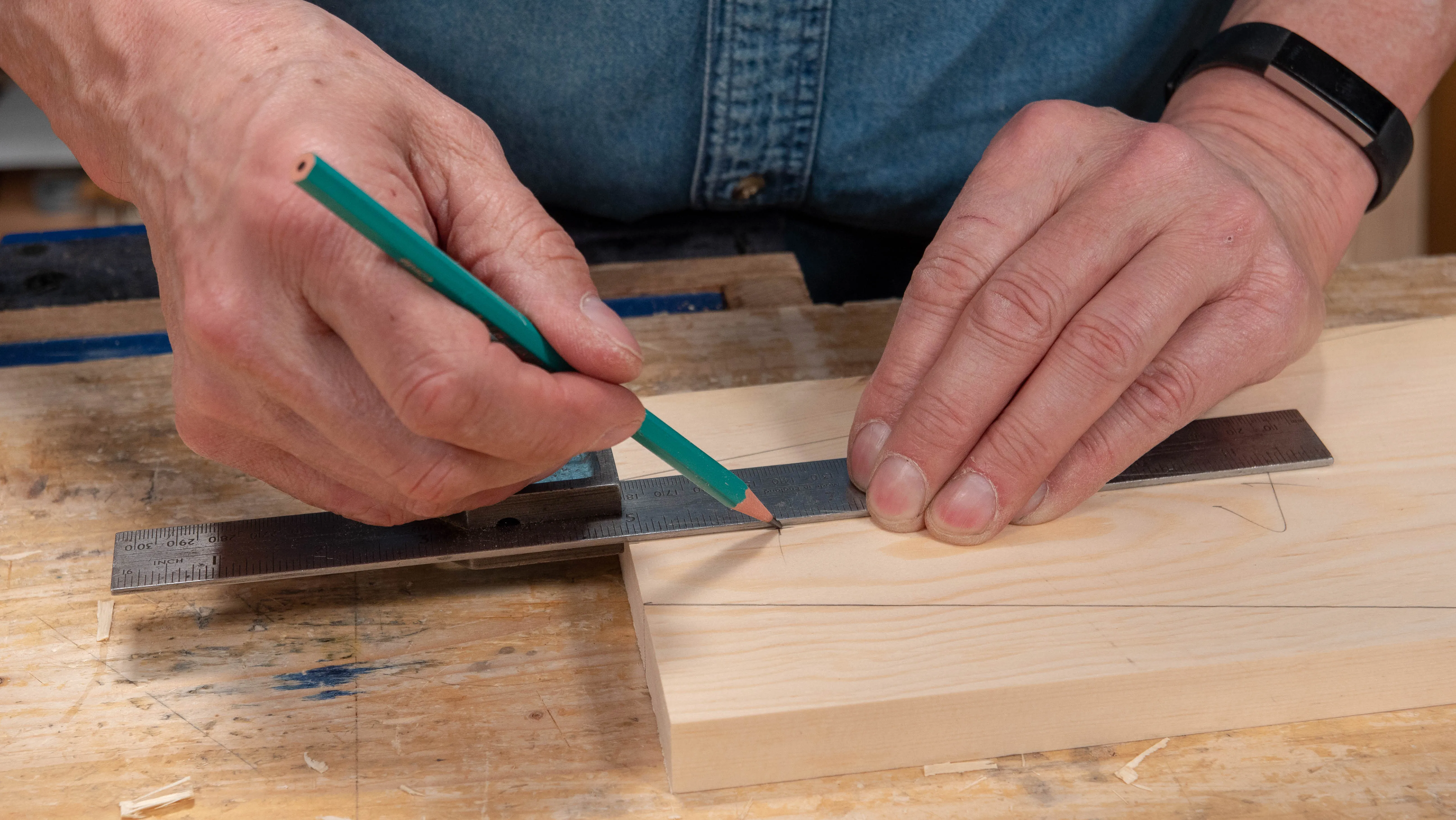 Mark the exact centre of the hole to bore