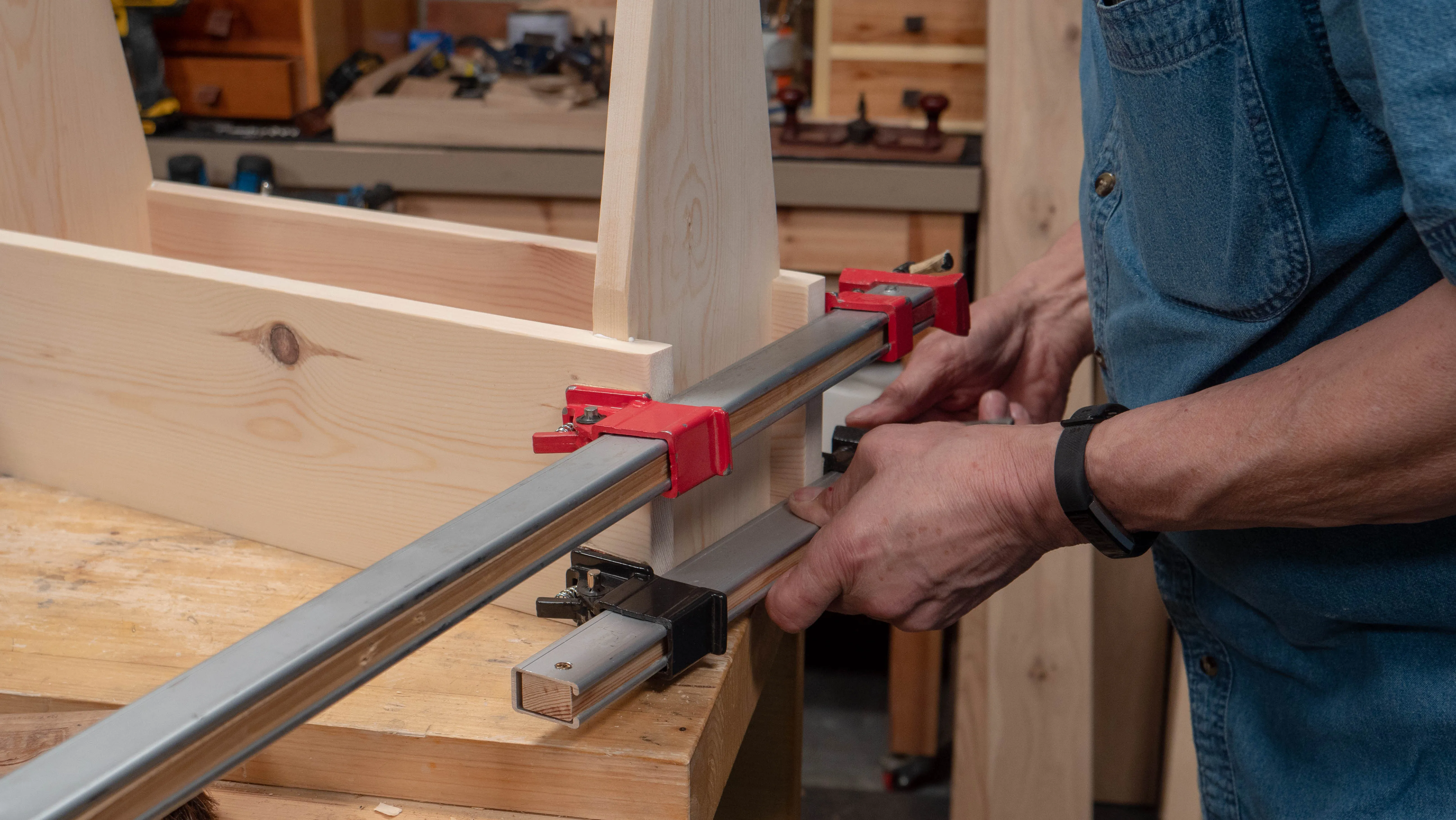 Apply some clamps on the ends to ensure the housings are fully seated