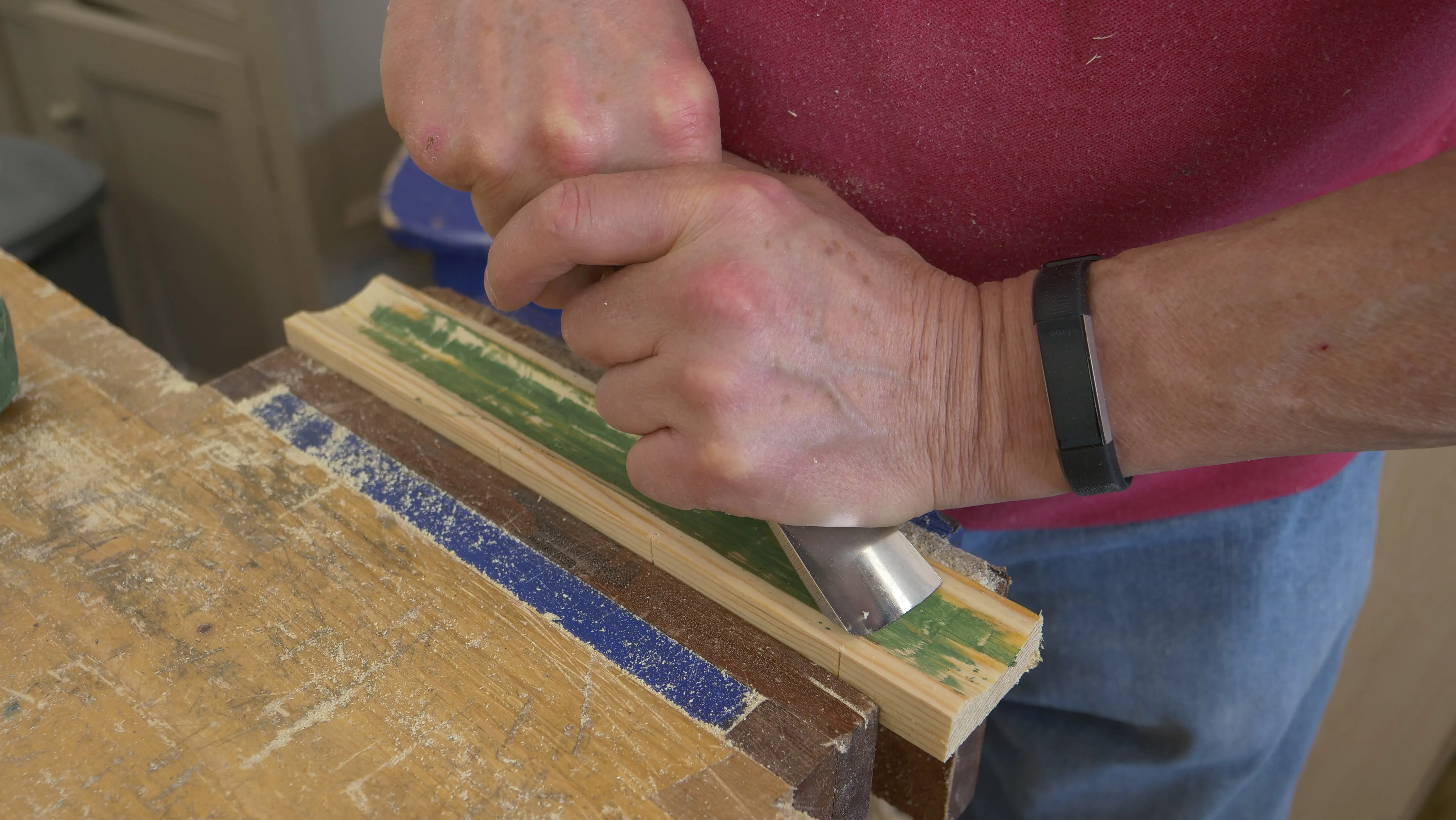 Pulling back the gouge 30 times