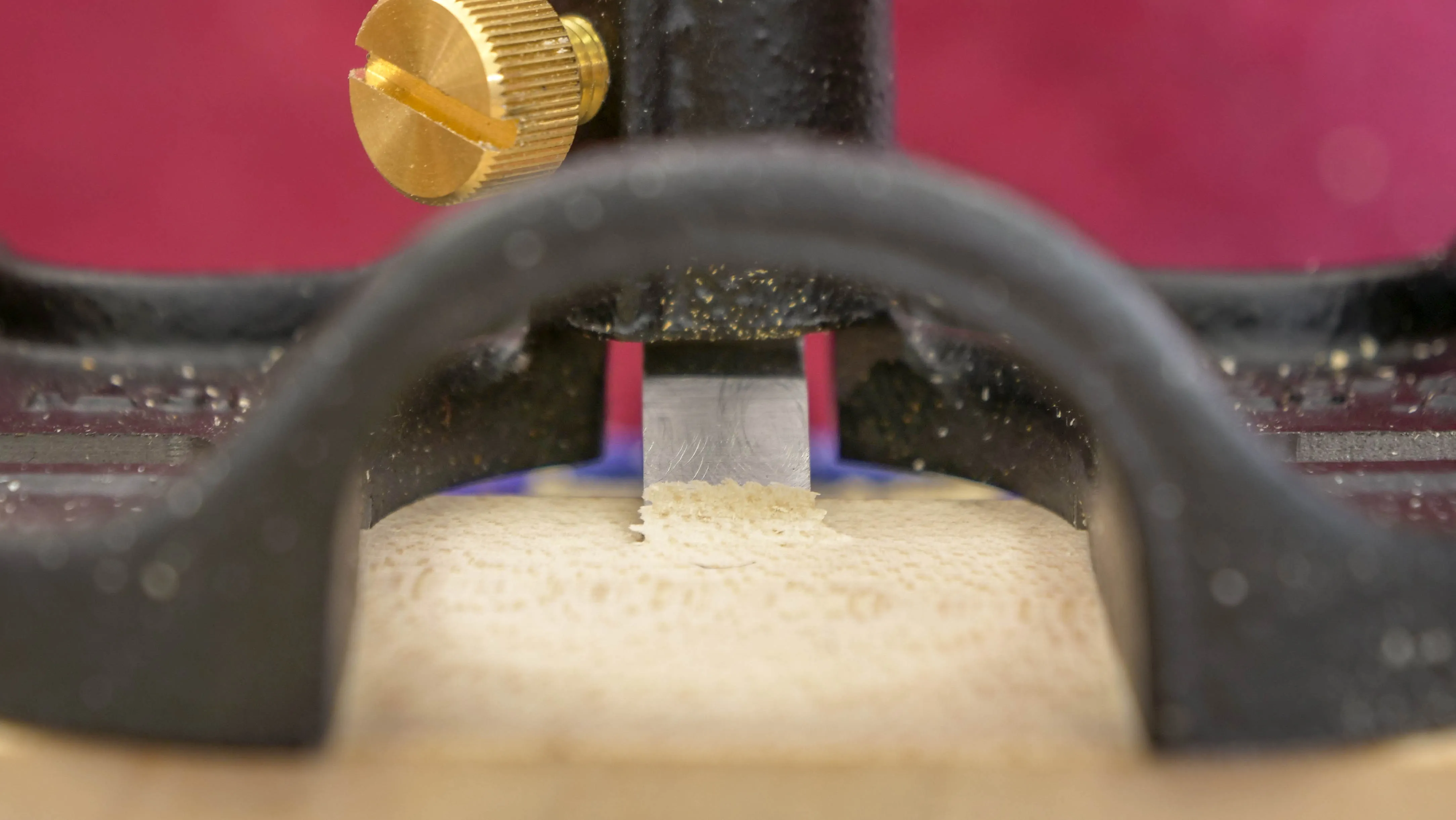 Test on a scrap piece of wood with the blade protruding slightly, so you can see if you get an even cut all the way across