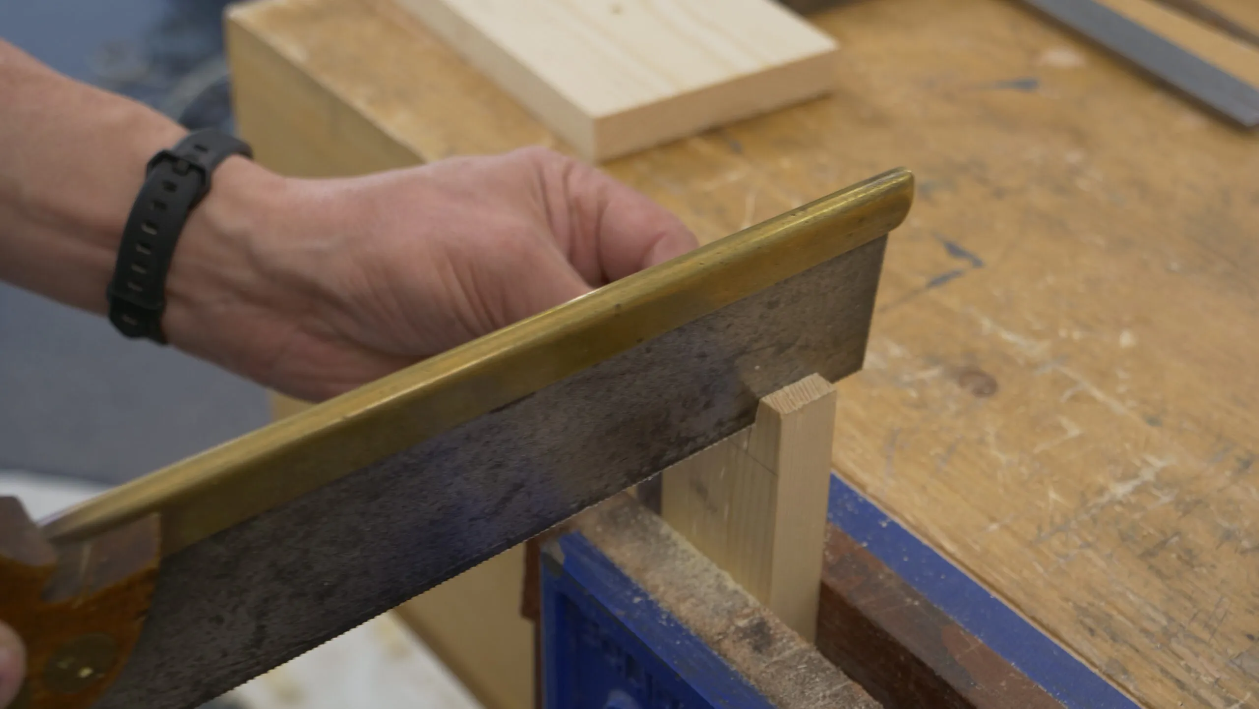 Repeat on the other side, again making sure to cut on the waste side of the line