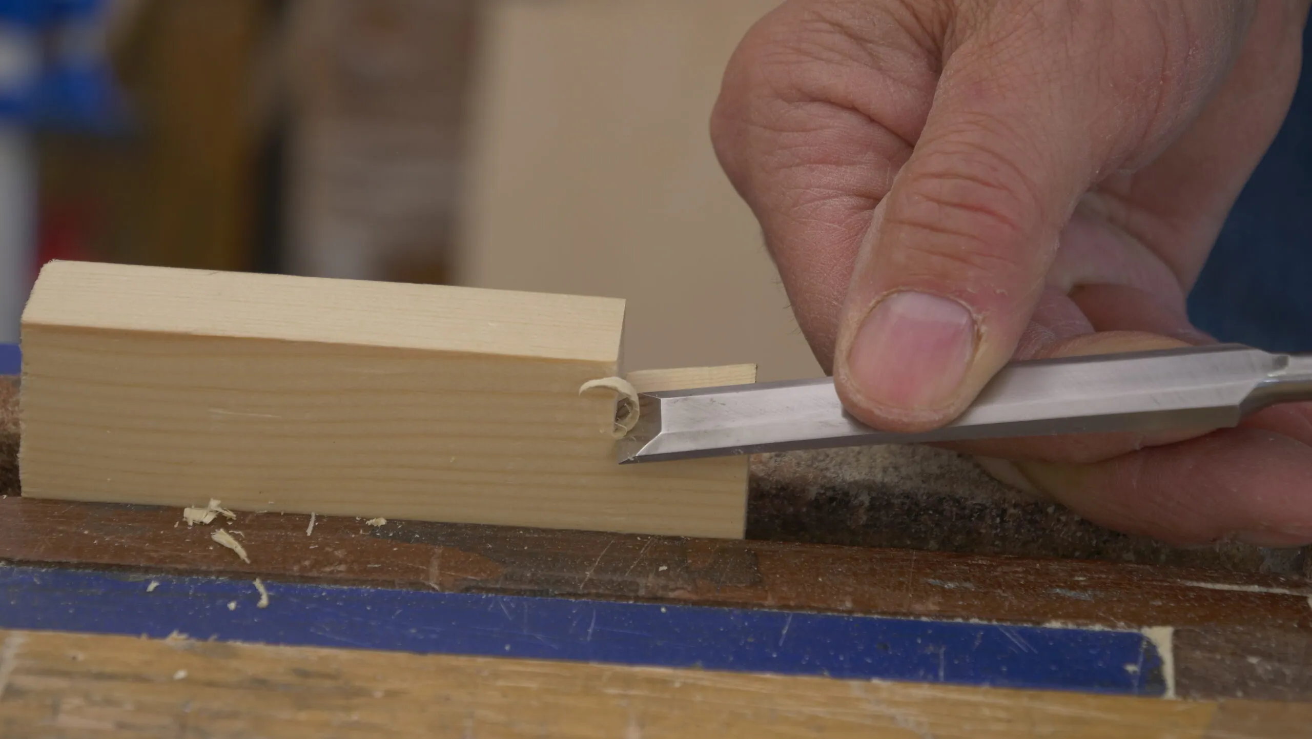 If necessary, create a slight leading edge along the sides of the tail -- on the inside only