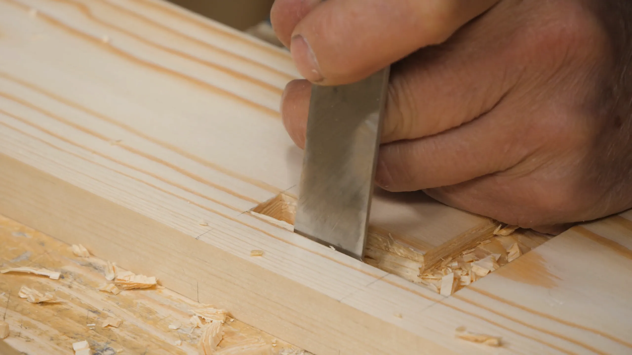 Carefully pare into the gauge line if necessary