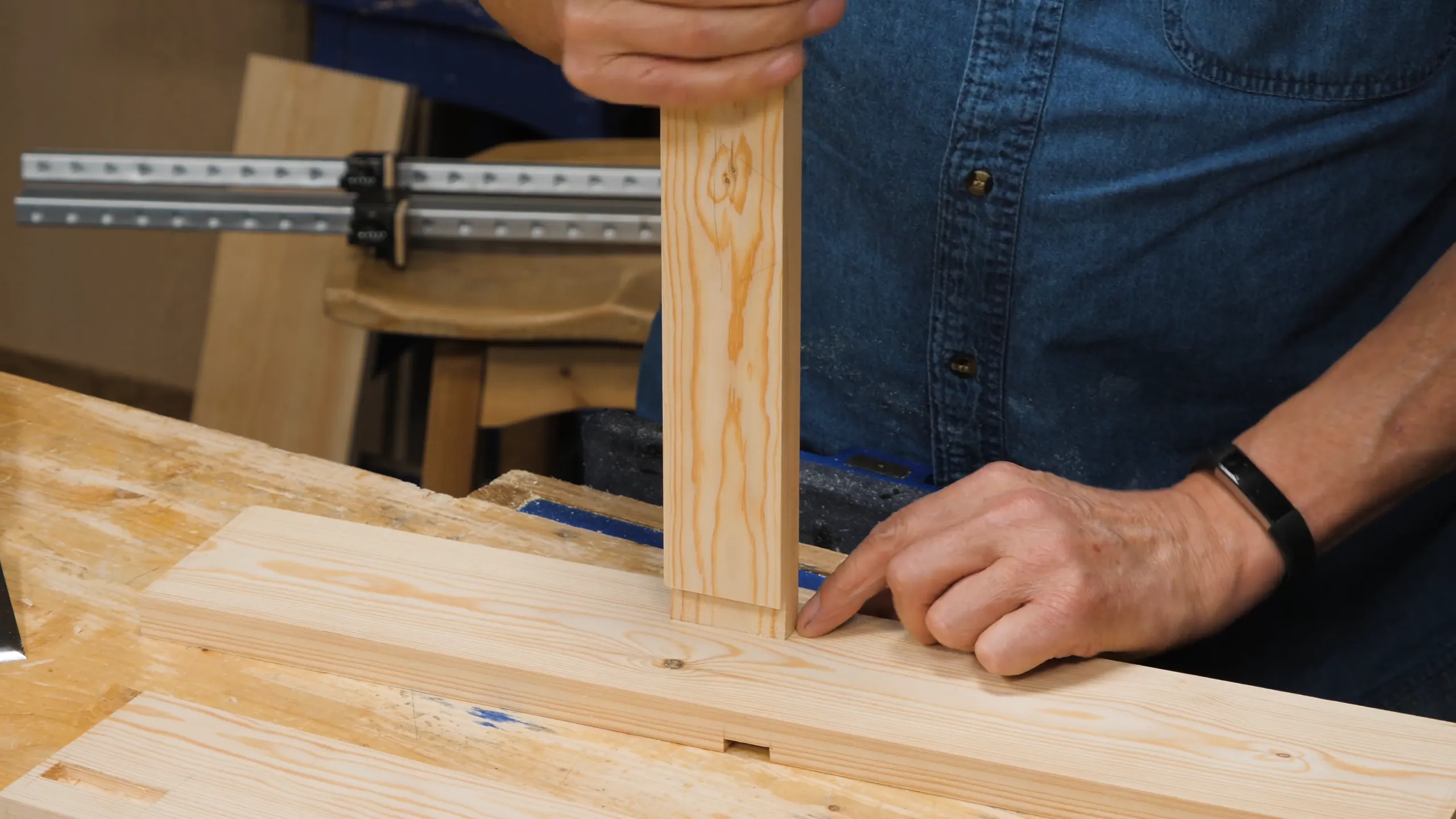 Carefully test the tenon on the outside as this is the area that will be exposed
