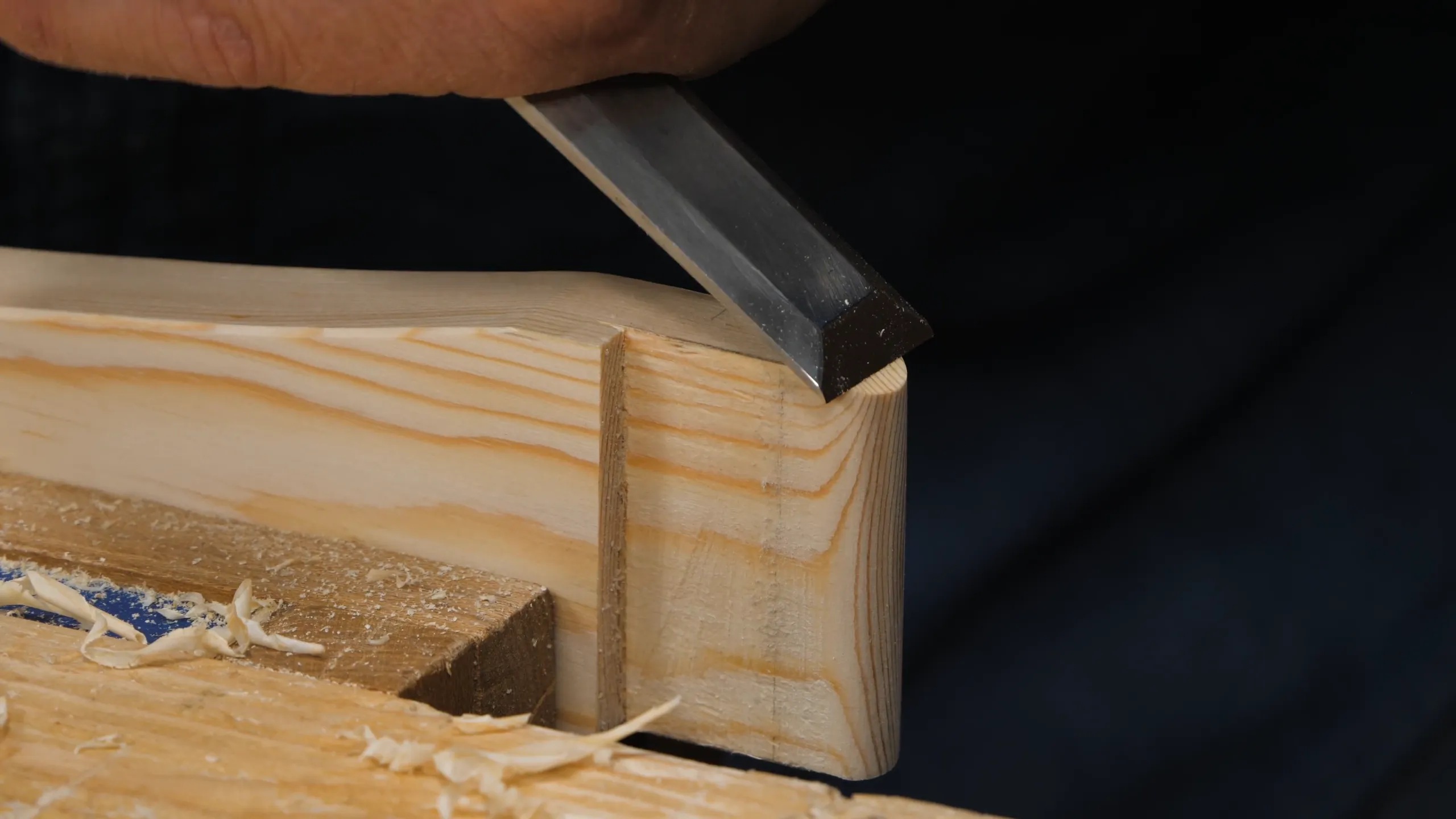 Take shorter, steeper chops to create a half-round